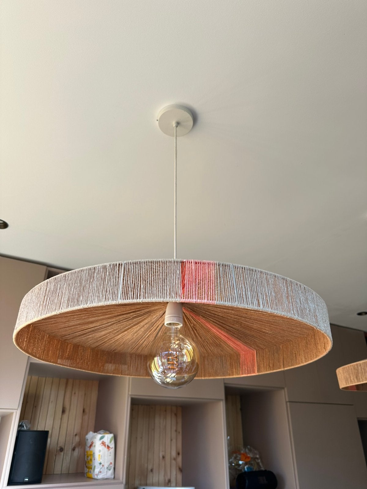 HKliving rope hanglamp 70cm terra shades, Ophalen of Verzenden, Zo goed als nieuw
