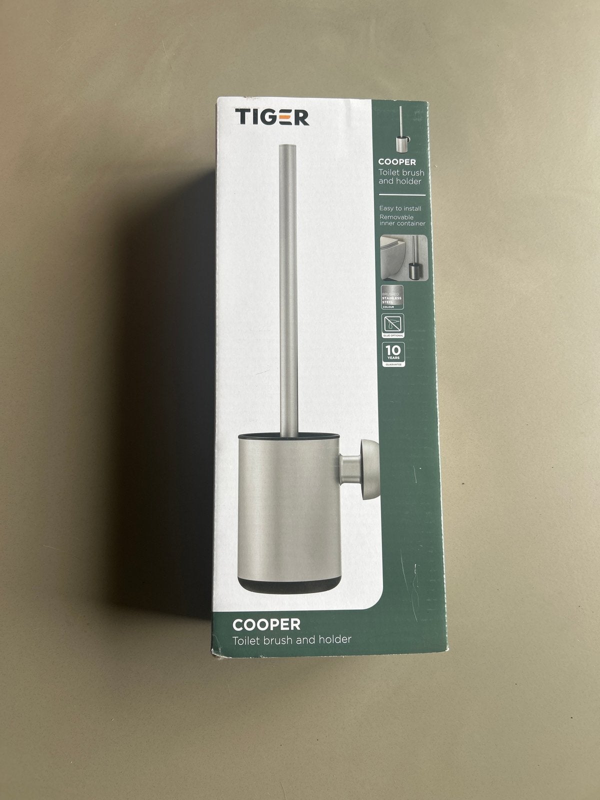Tiger Cooper Toiletborstel en Houder - RVS Look, Toilet-accessoire, Overige merken, Nieuw, Ophalen of Verzenden