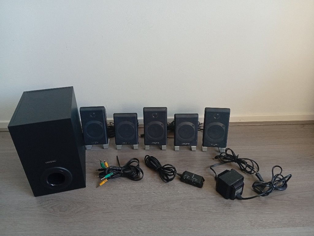 Creative Inspire T5400 5.1 surround set, Computers en Software, Pc speakers, Ophalen, Gebruikt, Audiokanaal 5.1, Creative