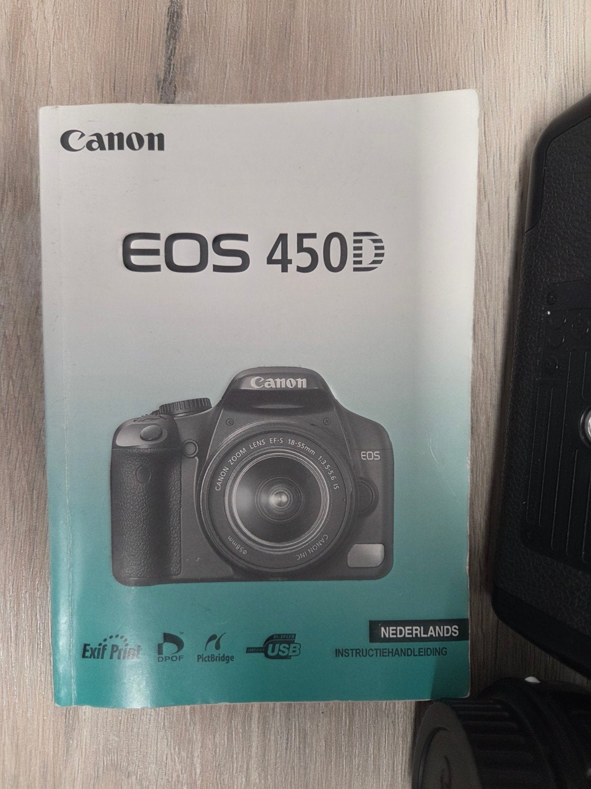 Canon EOS 450D Spiegelreflexcamera met 18-55mm lens, Ingebouwde flitser, Gebruikt, Spiegelreflex, Canon