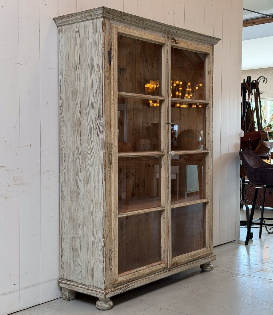 Vintage kast | Buffetkast | Vitrinekast | Kast hout en glas, 100 tot 150 cm, 150 tot 200 cm, 25 tot 50 cm, Gebruikt