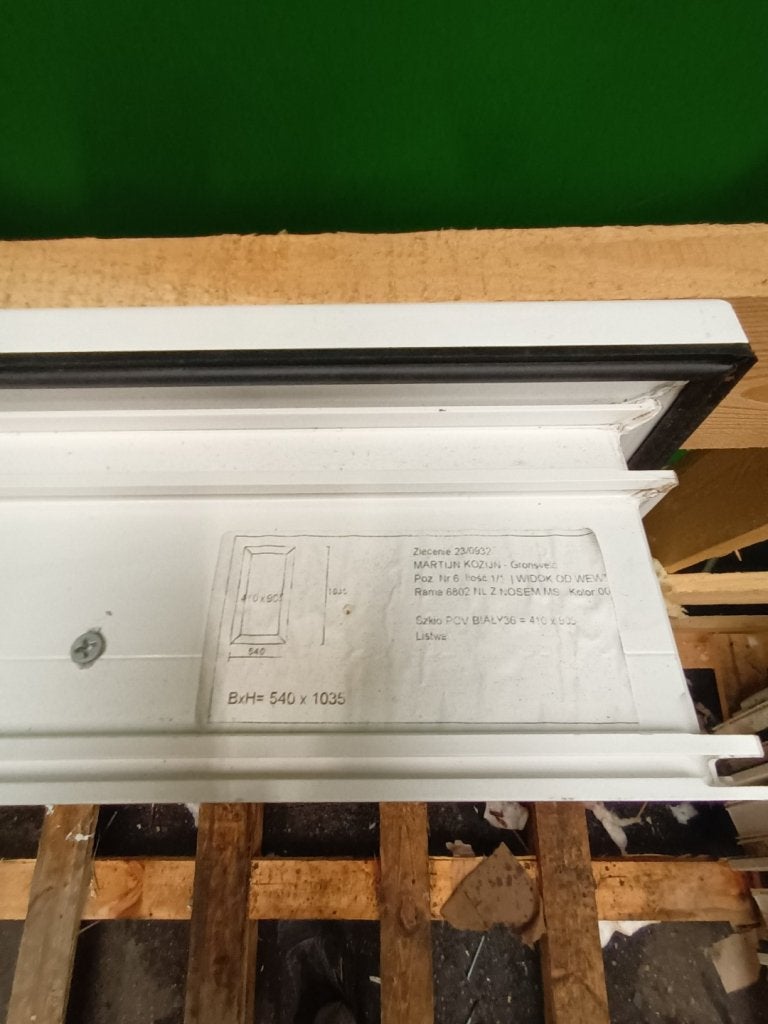 Kunststof Vast kozijn  b54 x h103,5 cm Wit  -1650-, Niet ingevuld, Kunststof, Minder dan 75 cm, Raamkozijn