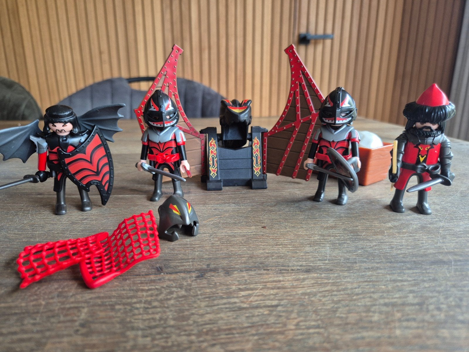 Playmobil Drakenridders set met katapult en accessoires, Ophalen of Verzenden, Gebruikt, Jongen of Meisje