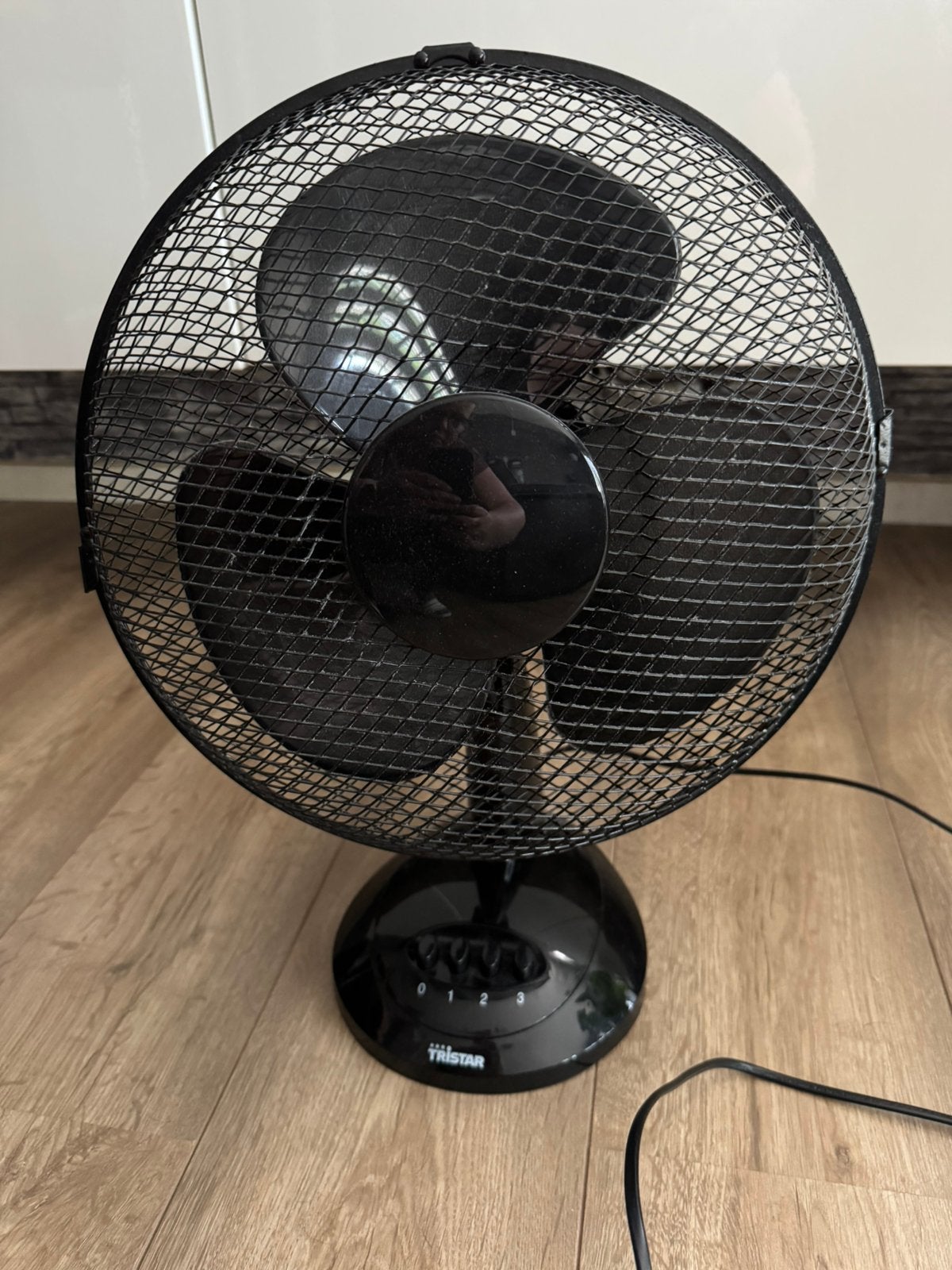 Tristar tafelventilator zwart nieuwstaat, Witgoed en Apparatuur, Ventilatoren, Ophalen of Verzenden, Zo goed als nieuw, Tafelventilator
