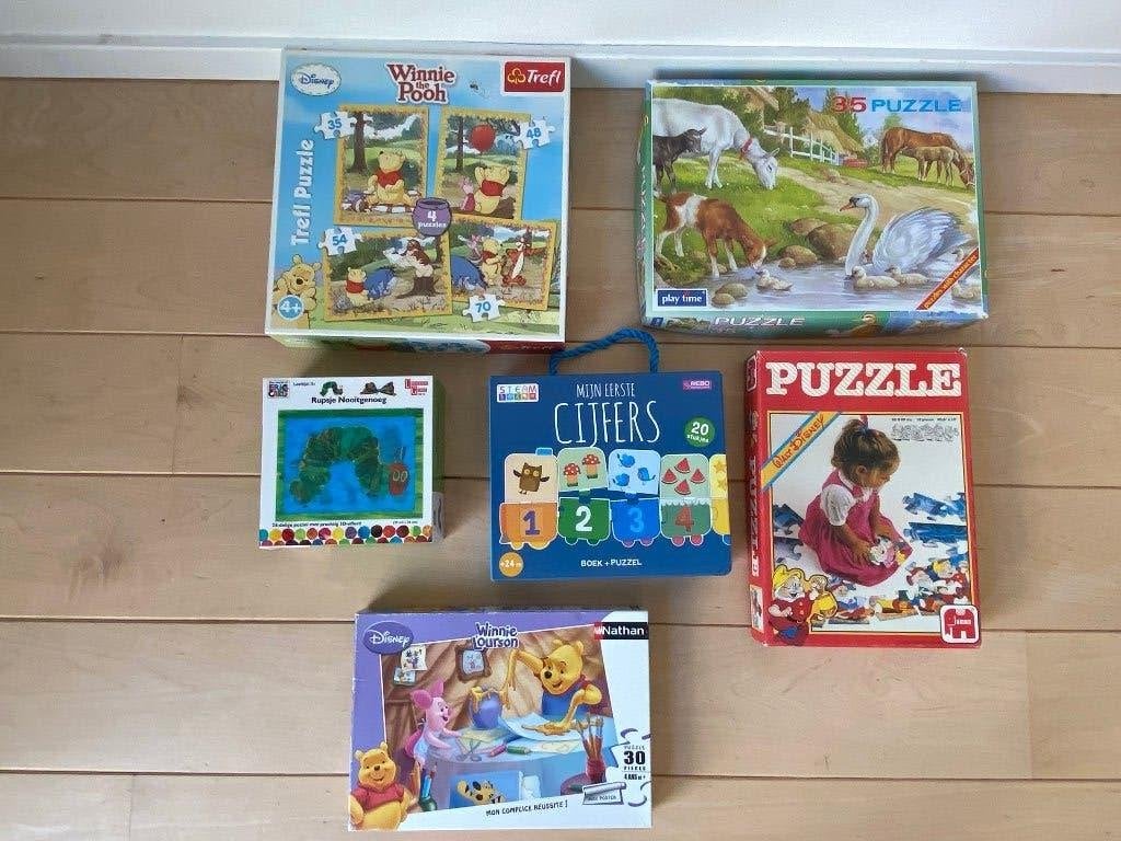 Heel veel puzzels!, Ophalen of Verzenden, 10 tot 50 stukjes, Gebruikt