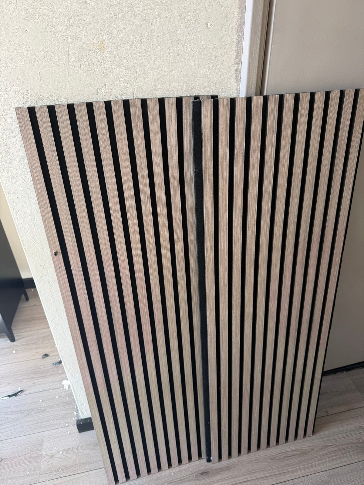 2x Houten lattenwand - Akupanel, Minder dan 25 mm, Overige typen, Ophalen of Verzenden, Zo goed als nieuw