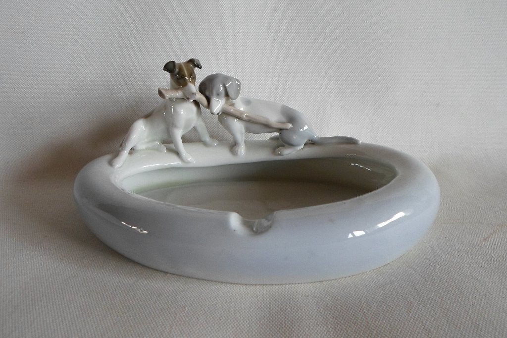 Gotha E. Pfeffer Schaal Honden + Extra Beeldje, Antiek en Kunst, Ophalen of Verzenden