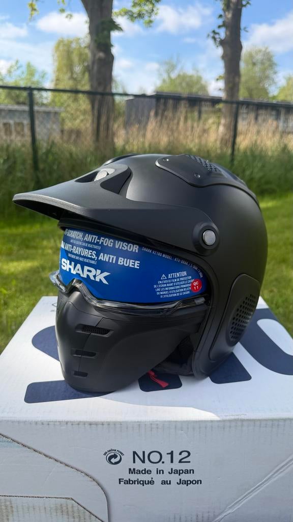 Helm Shark X-Drak helm - Mat Zwart, Motoren, Kleding | Motorhelmen, Heren, Jethelm, XS, Shark, Nieuw met kaartje, Ophalen of Verzenden