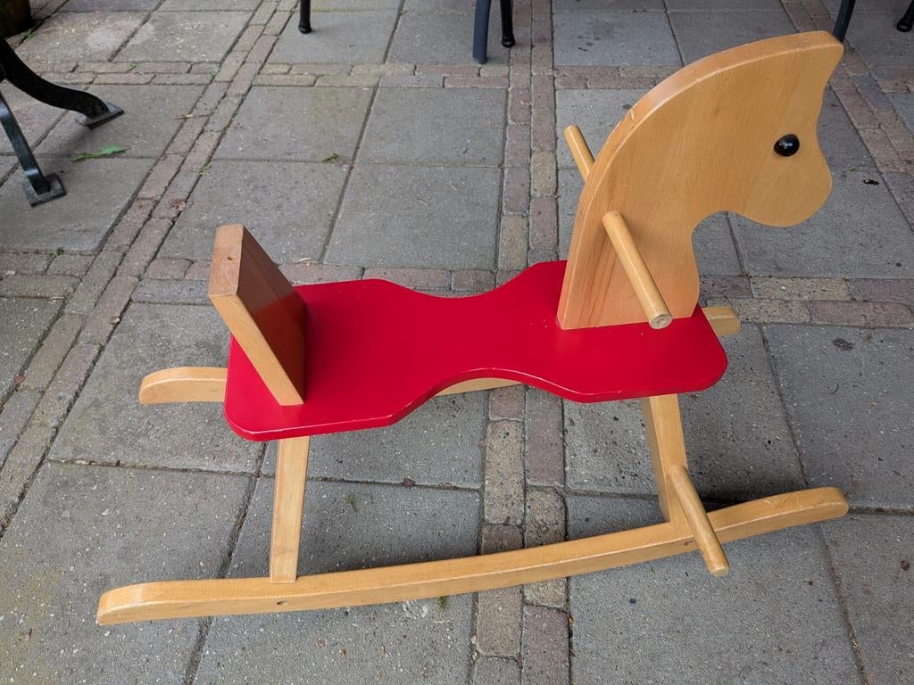 Stevig houten hobbelpaard voor kinderen (55x30x80 cm), Kinderen en Baby's, Ophalen