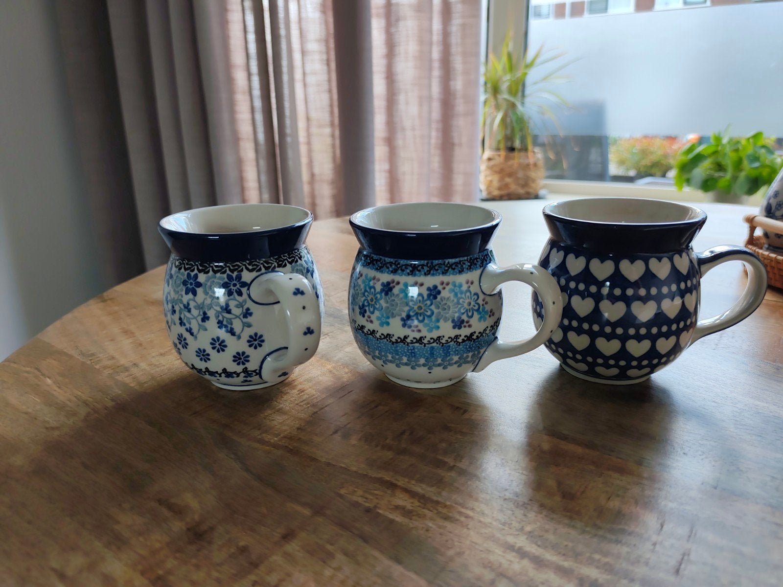 3 Bunzlau Castle boerenmokken 500 ml - Zo goed als nieuw, Overige merken, Landelijk/Boerenbont, Zo goed als nieuw, Aardewerk