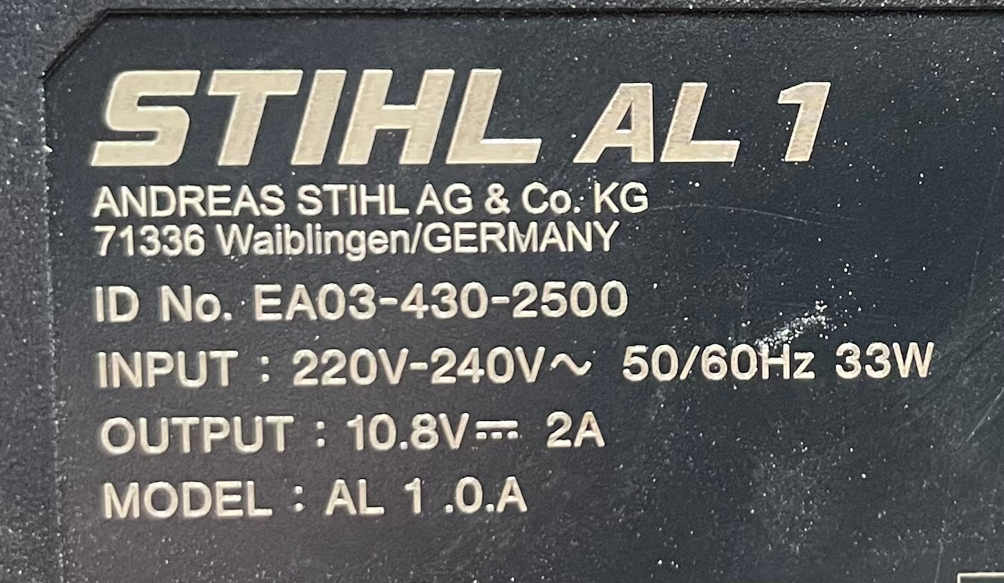 Stihl AL 1 acculader (AS2 accu), nieuw, Ophalen of Verzenden, Nieuw