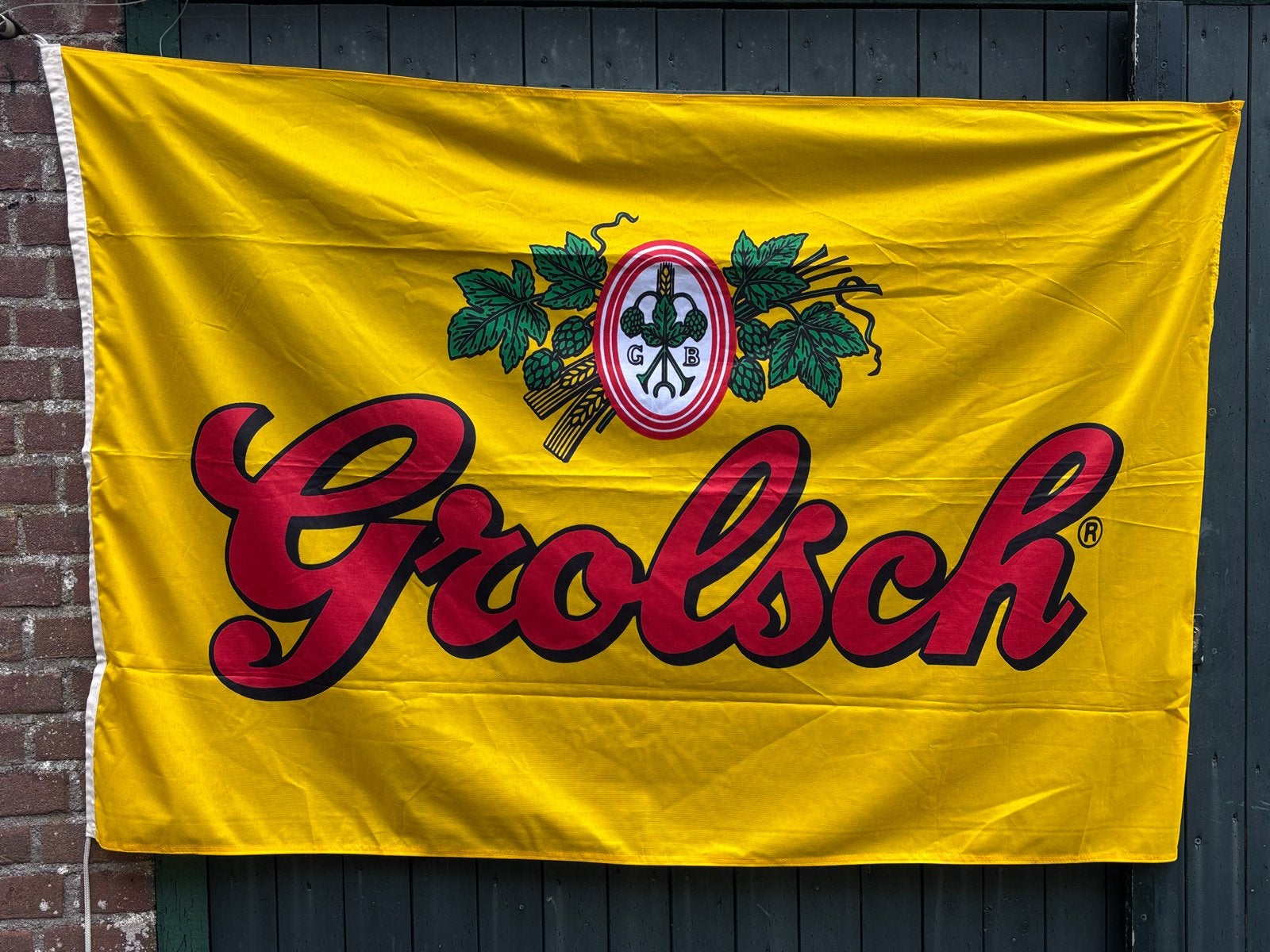 Vintage Grolsch vlag 140  90 cm – mancave – retro, Ophalen