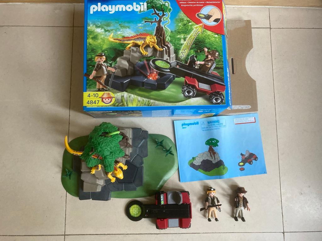 Playmobil 4847 schat eiland met auto en metaaldetector set!, Ophalen of Verzenden, Zo goed als nieuw