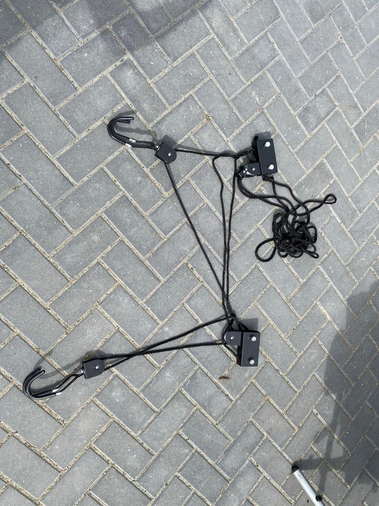 Katrollen en haken voor fietsophangsysteem, Fietsen en Brommers, Ophalen, Gebruikt