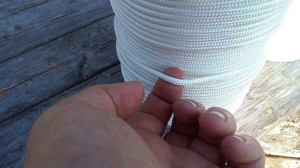 Sterk wit polyester koord 4mm, Info@alletouw.nl, Nieuw, Ophalen of Verzenden, Trekwei 13