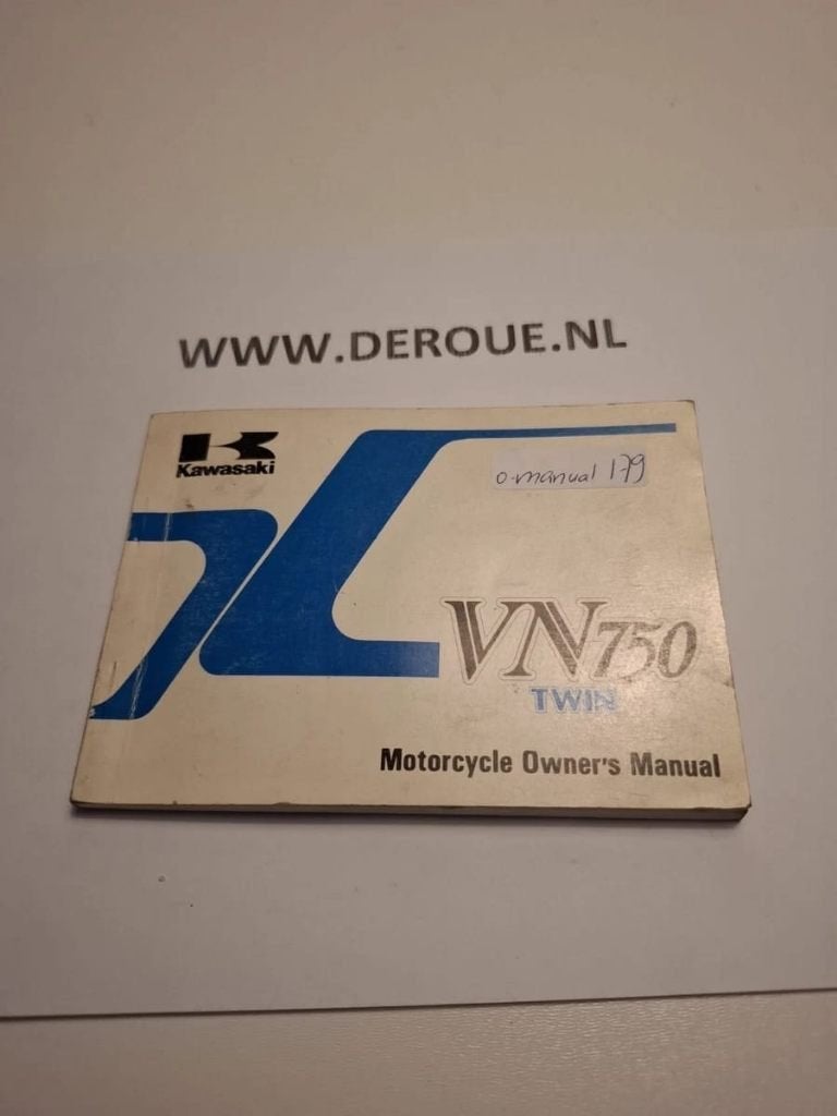 179 0WNERS MANUAL KAWASAKI VN 750 TWIN 1987 USED, Ophalen of Verzenden, Kawasaki