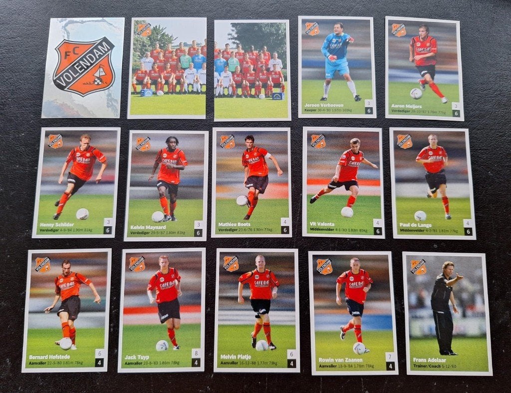 Complete set stickers FC Volendam 2008-09, Ophalen of Verzenden, Zo goed als nieuw, Overige binnenlandse clubs, Poster, Plaatje of Sticker