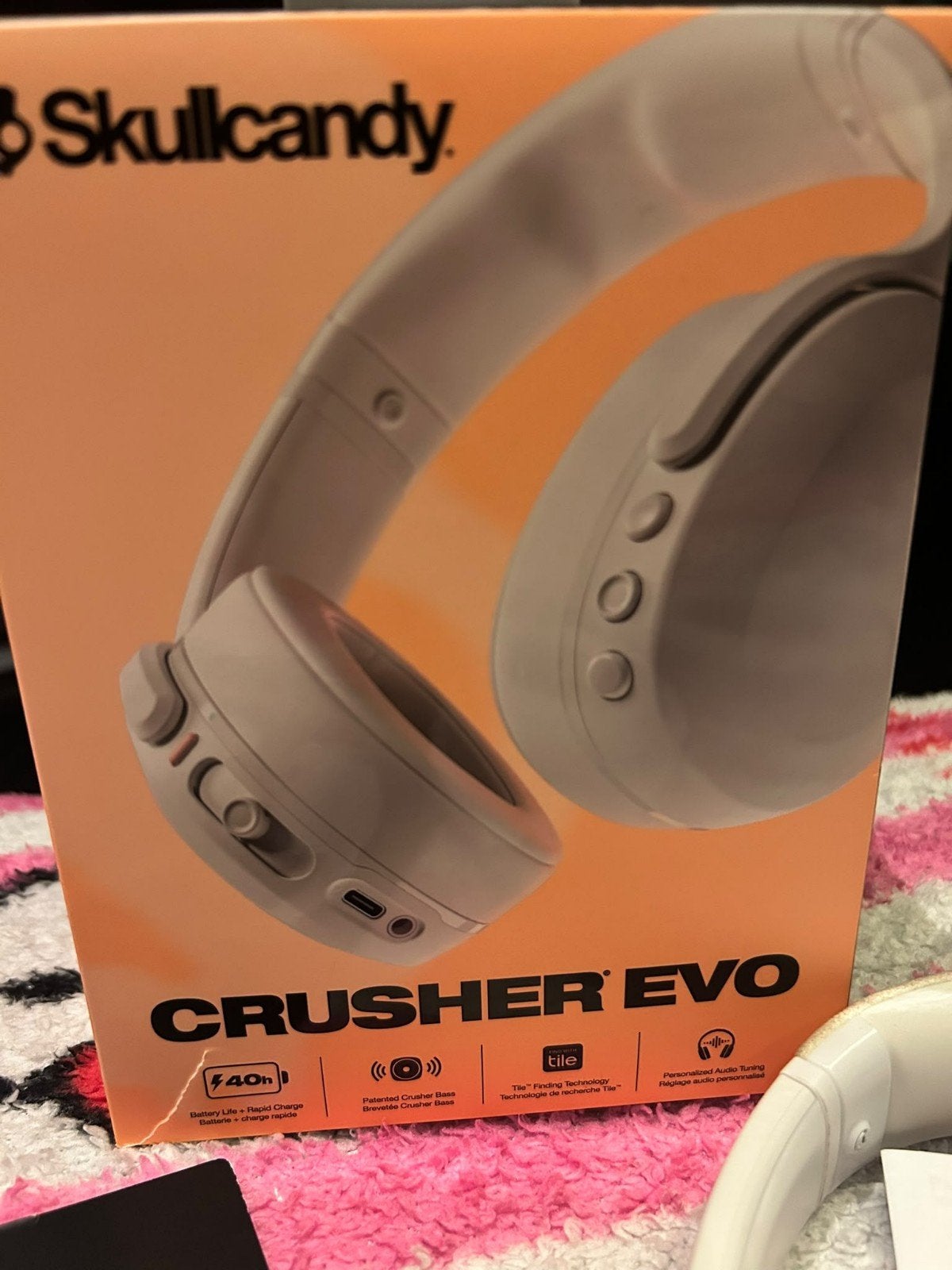Skullcandy Crusher Evo Draadloze Hoofdtelefoon, Gebruikt, Skullcandy, Wit, Over-ear