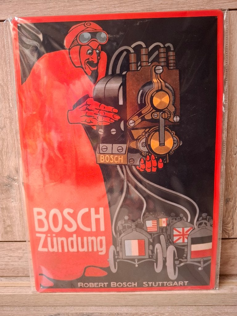 Origineel reclamebord Bosch Plugs, Verzamelen, Ophalen of Verzenden, Nieuw, Reclamebord