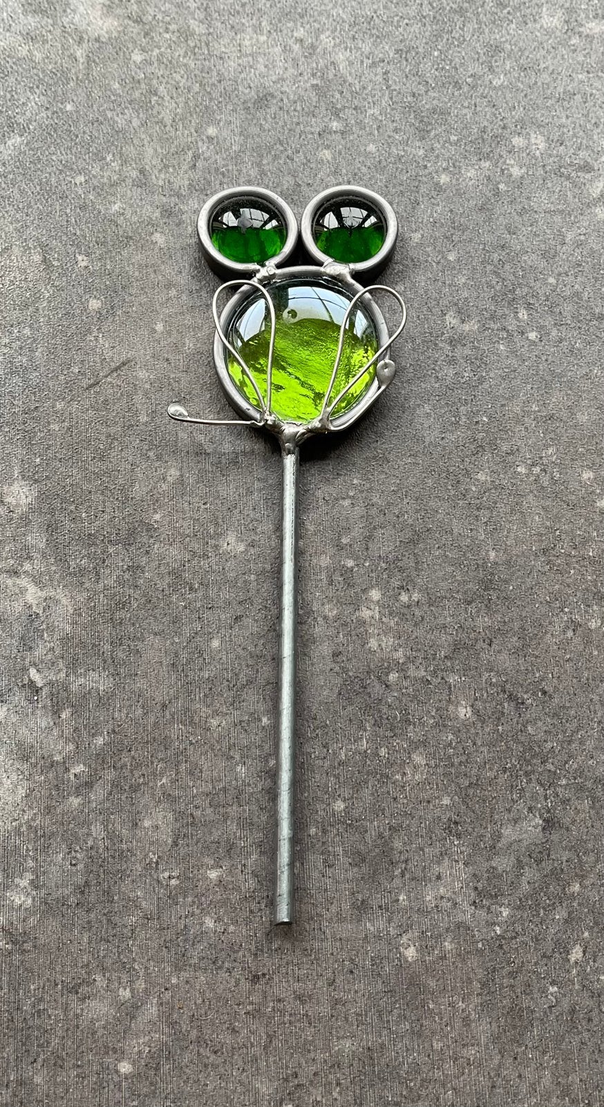 Kikker glas in lood kunstwerkje, Ophalen of Verzenden