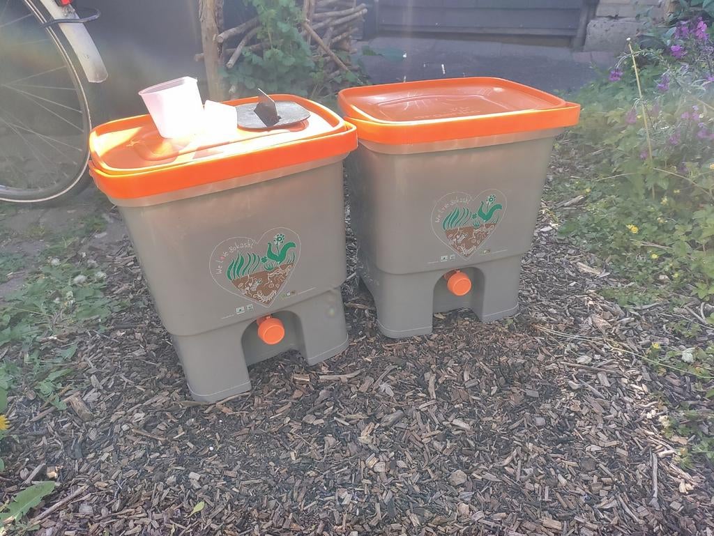 Bokashi emmers incl starter en accessoires, Ophalen, Kunststof, Gebruikt, Minder dan 50 cm