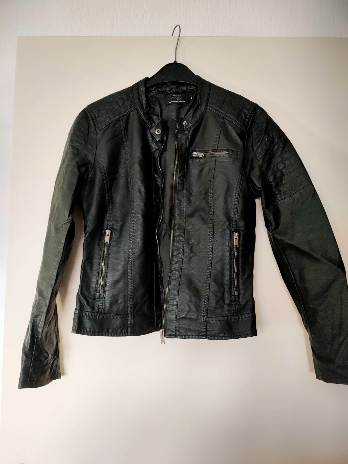 Nep leren jasje van Only, maar 40, Kleding | Dames, Ophalen of Verzenden, Zo goed als nieuw, Maat 38/40 (M), Groen