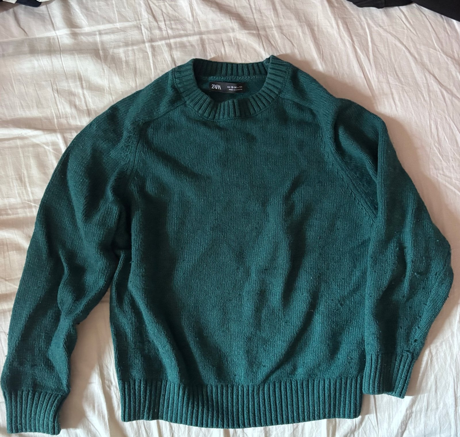Zara Groene Trui - Maat 164 (13-14 jaar), Ophalen of Verzenden, Zo goed als nieuw, Overige maten, Groen