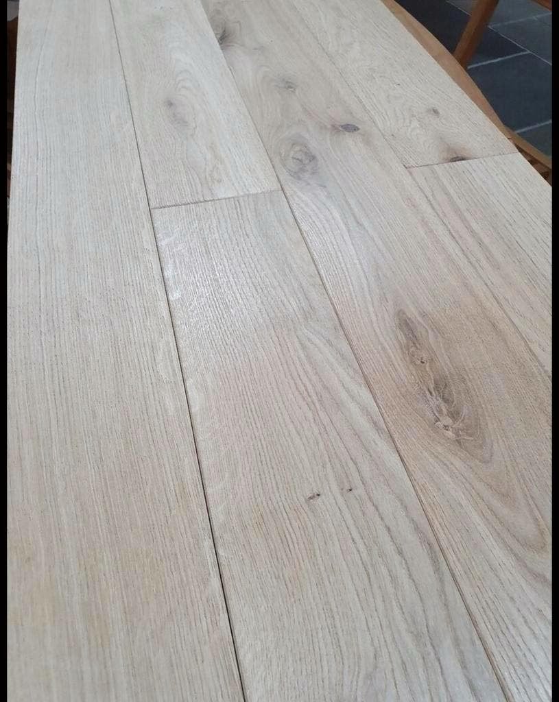 89,5 M2 MASSIEF EIKEN 12 CM BREED ONBEHANDELD VLOERDELEN, Ophalen of Verzenden, Nieuw