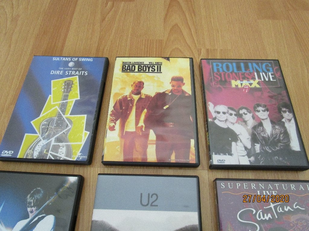 DVD Collectie: Dire Straits, Bad Boys II, Santana, Rolling -, Engels, Alle leeftijden, Nederlands, Ophalen of Verzenden