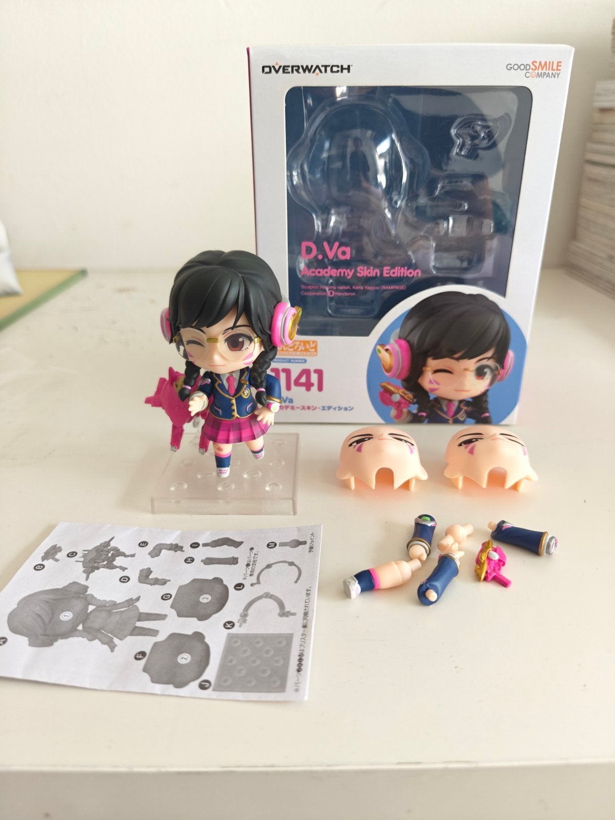 Nendoroid D.Va Overwatch academy skin edition, Ophalen of Verzenden, Zo goed als nieuw