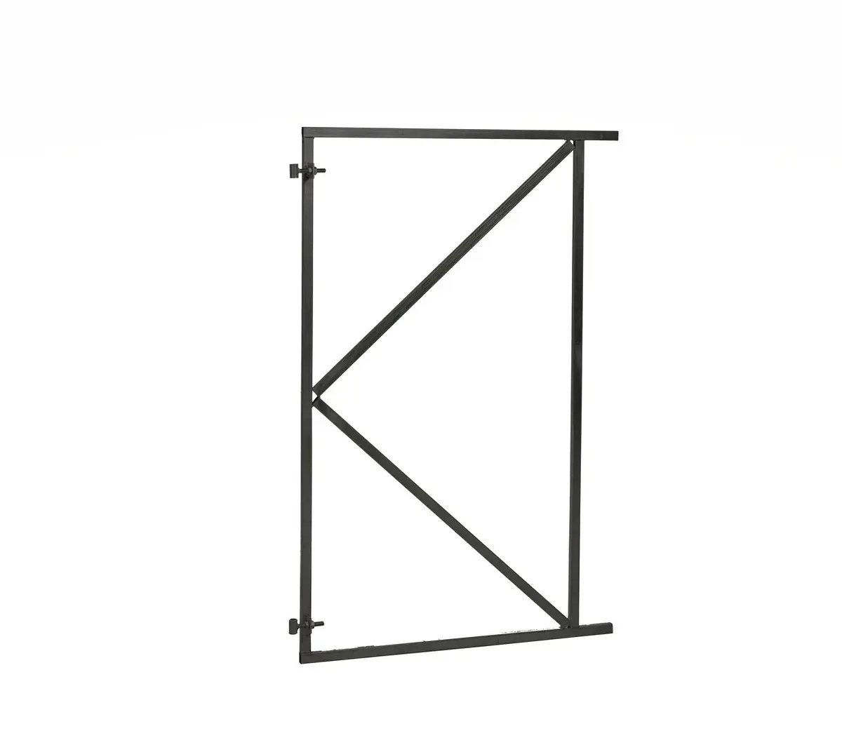 Stalen Poortframe Verstelbaar 120 x 155 cm Zwart, Ophalen, 100 tot 150 cm, Nieuw, Draaipoort