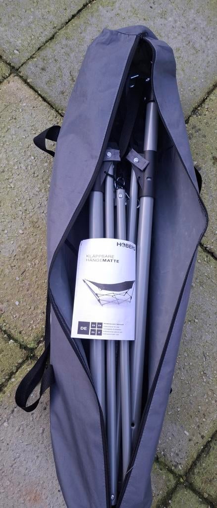 Hoberg inklapbare hangmat met hoes, Caravans en Kamperen, Ophalen, Campingstoel