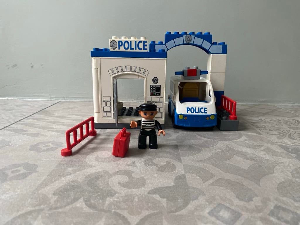 Lego Duplo Politiebureau met busje en figuur, Ophalen, Inclusief minifiguren, Duplo, Complete set