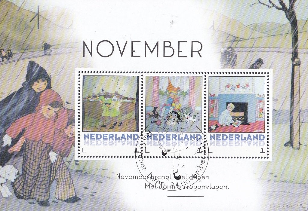 Rie Cramer - November - slachtmaand, Verzenden, Na 1940, Gestempeld