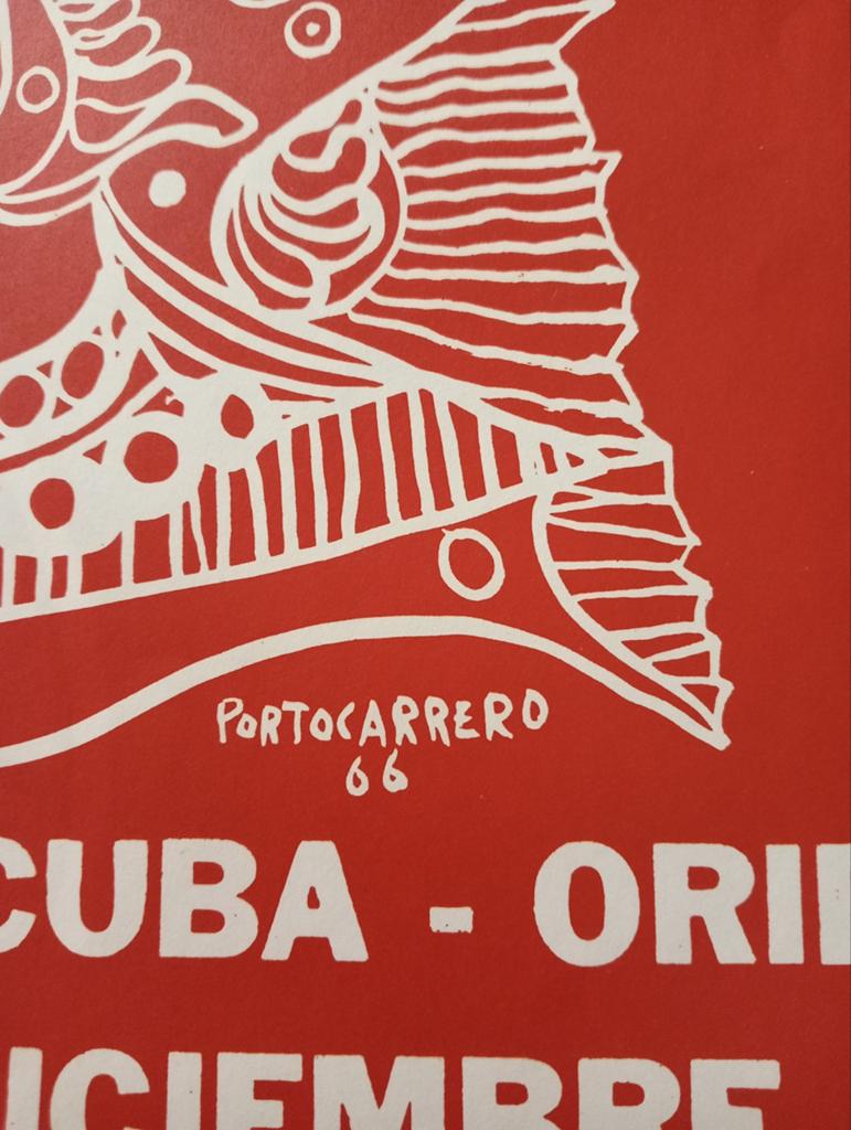 Affiche Cuba 1970, Ophalen of Verzenden, Gebruikt, A1 t/m A3, Film en Tv