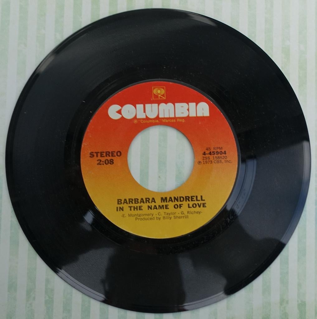 barbara mandrell - in the name of love, Cd's en Dvd's, Vinyl Singles, Gebruikt, Overige genres, 7 inch, Single