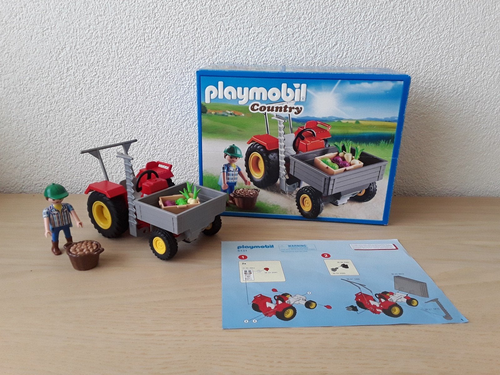 Playmobil Country 6131 Tractor met laadbak z.g.a.n., Ophalen, Complete set, Voertuig, Zo goed als nieuw