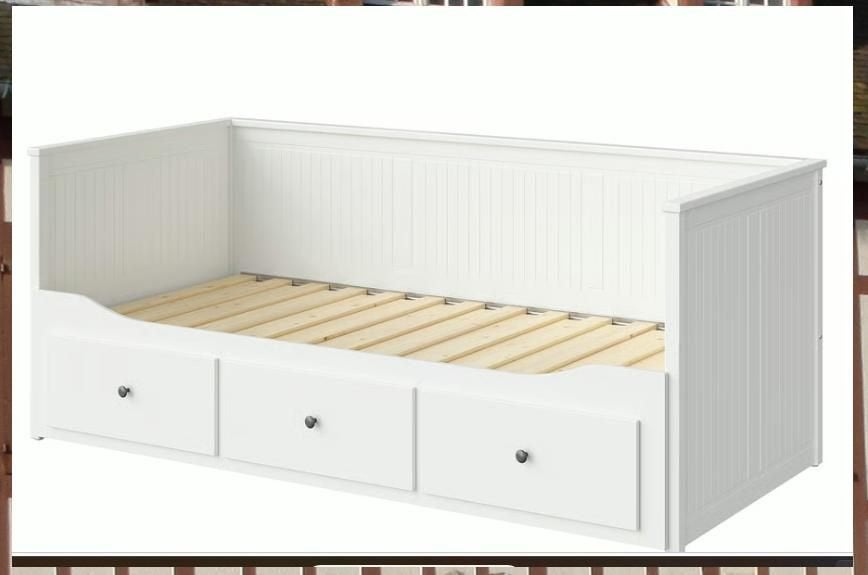 Brimnes bedbank, Ophalen, Wit, Tweepersoons, Zo goed als nieuw