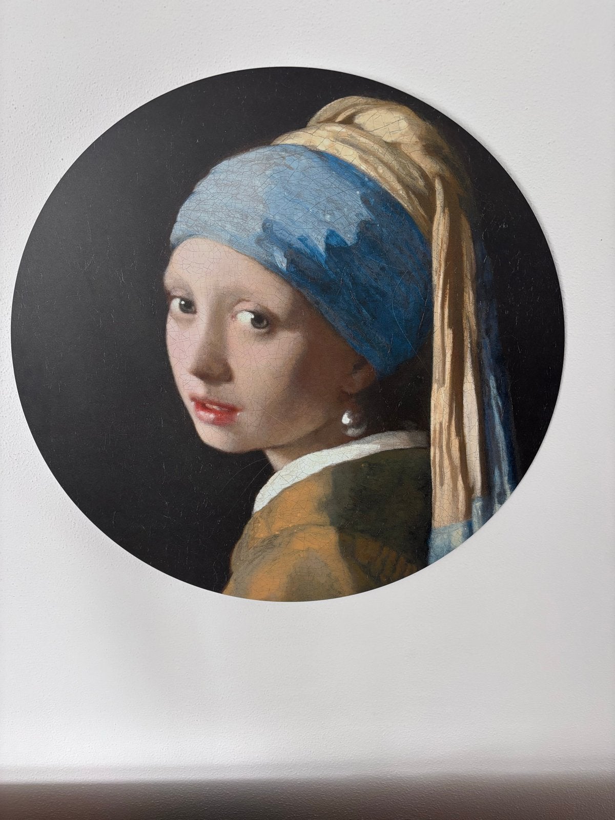 Het Meisje met de Parel - Muurcirkel 57cm, Ophalen, 50 – 75, Oorspronkelijke maker, Nieuw