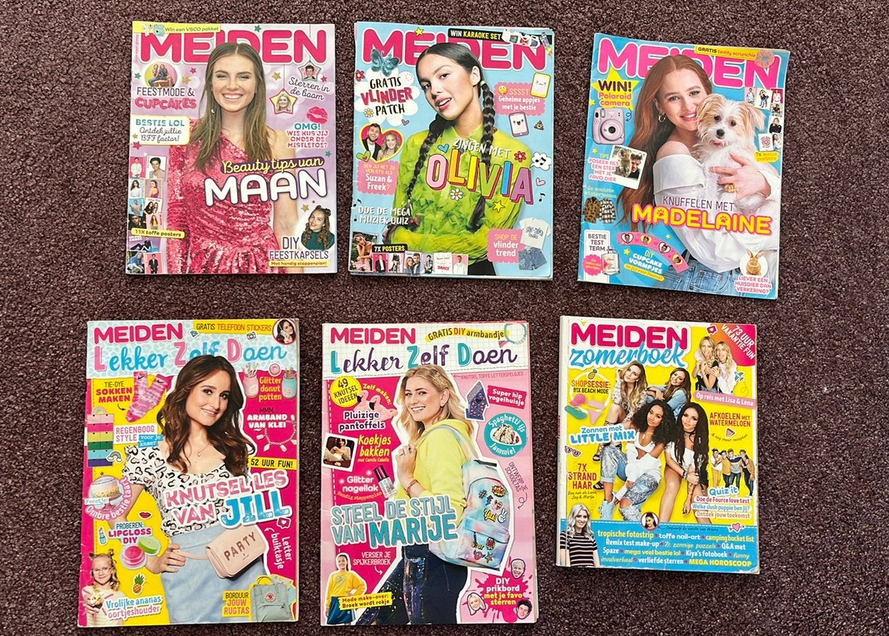 6x Meiden, Ophalen of Verzenden, Gelezen, Damesbladen