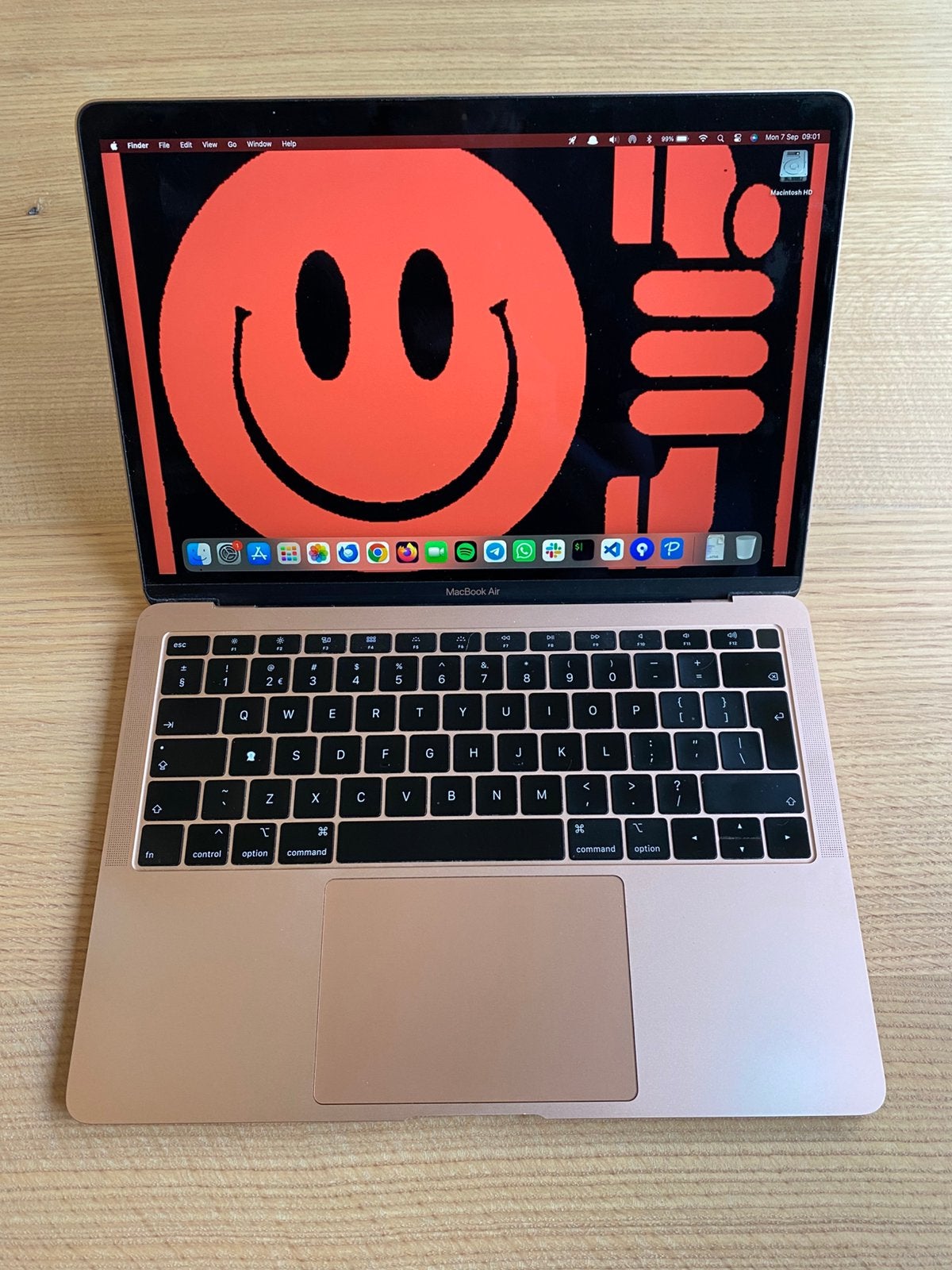 Macbook Air Rose Gold 13 inch Retina (2019), 8GB 128GB, Computers en Software, Gebruikt, Qwerty, 8 GB, 13 inch
