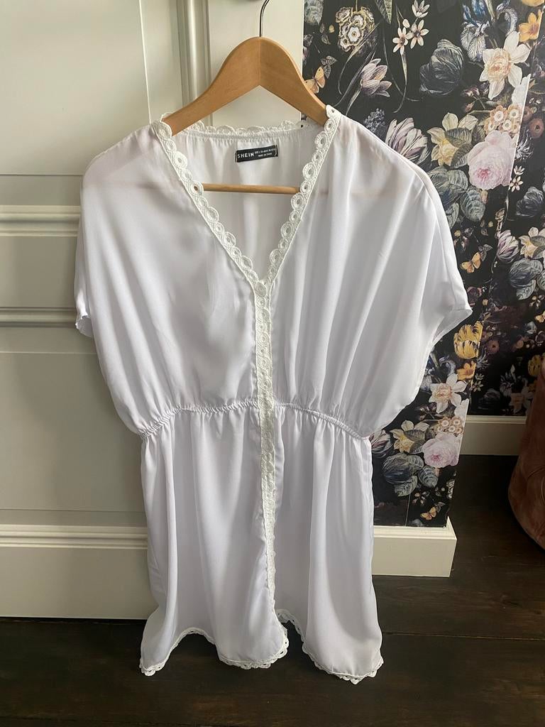 Strandjurkje wit maat M/L, Kleding | Dames, Ophalen of Verzenden, Zo goed als nieuw, Wit, Overige typen