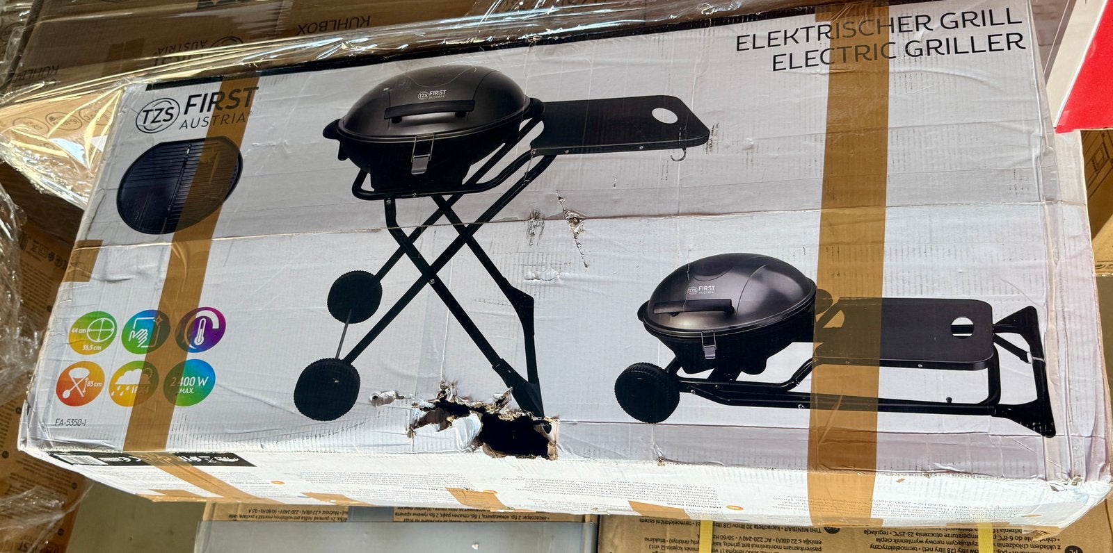 First Austria Electric grill, Ophalen of Verzenden, Zo goed als nieuw