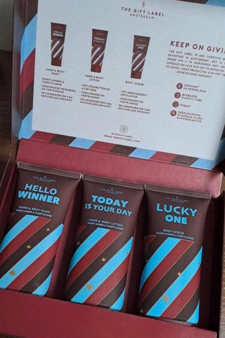 The gift label amsterdam gift set , nieuw verzorgingsproduct, Sieraden, Tassen en Uiterlijk, Uiterlijk | Lichaamsverzorging, Verzenden