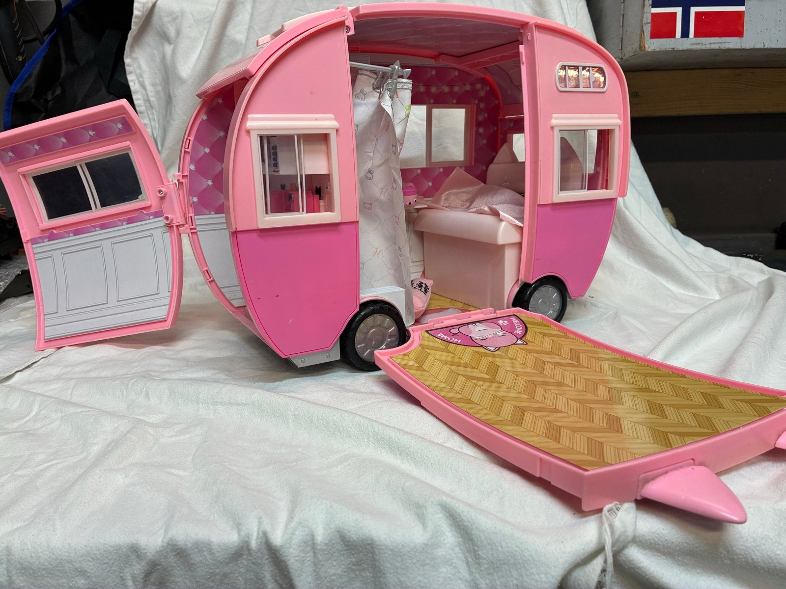 Roze Speelgoed Caravan, Ophalen, Gebruikt, Meisje