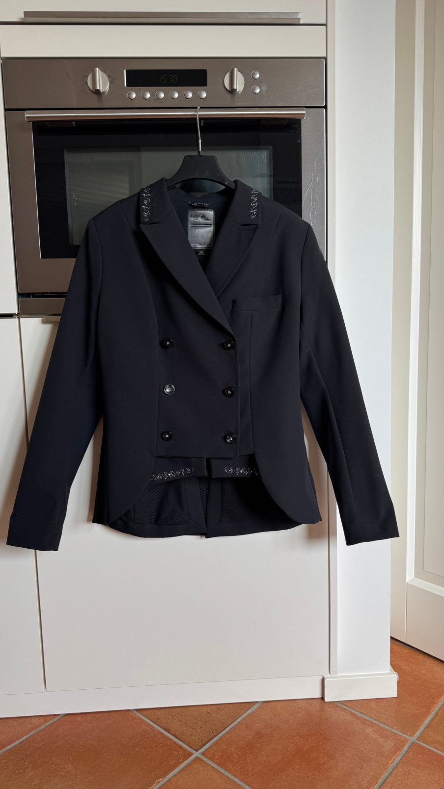 Fairplay wedstrijdjasje zwart 38/M, Ophalen of Verzenden, Zo goed als nieuw, Dressuur, Bovenkleding