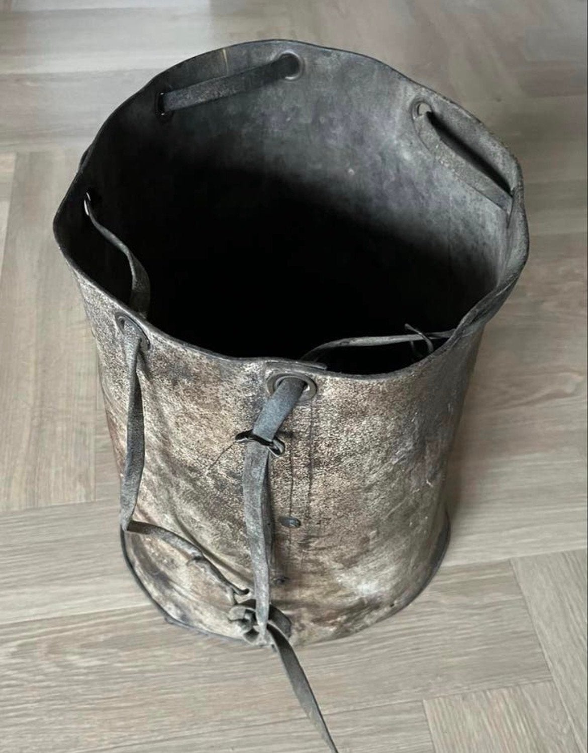 Vintage Leren Loodgieters Tas - Uniek Decoratief Item, Ophalen of Verzenden
