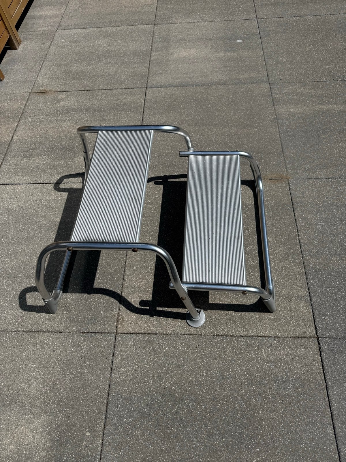 Verstelbare aluminium voetenbank/voetensteun, Ophalen, Gebruikt