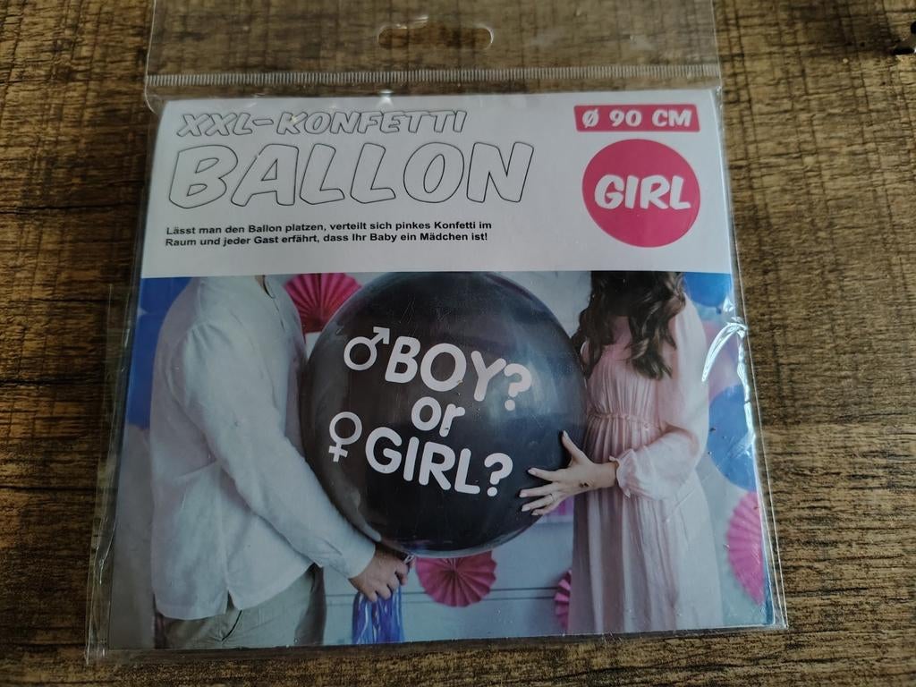 XXL Gender Reveal Ballon - Boy or Girl - Roze Confetti, Ophalen of Verzenden, Nieuw, Overige typen, Geboorte of Huwelijk