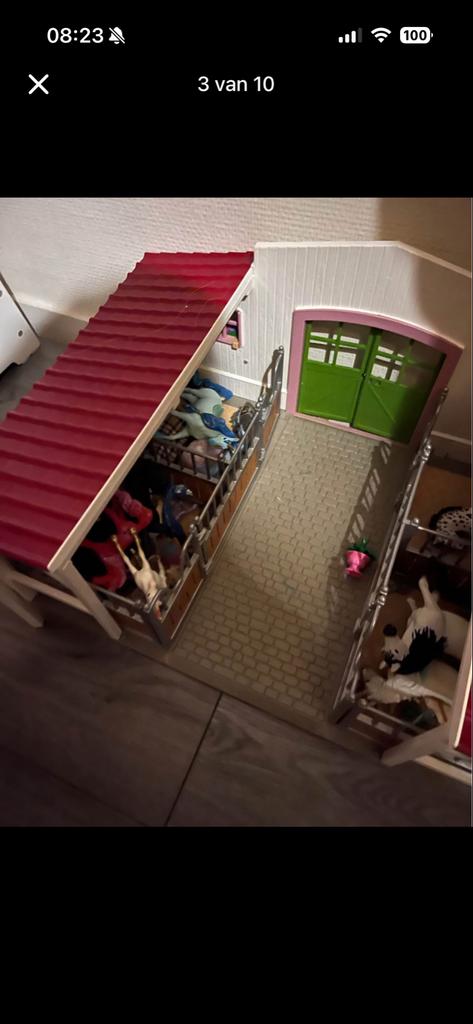 Schleich Paardenstal met accessoires heel veel, Verzamelen, Speelgoed, Ophalen of Verzenden, Zo goed als nieuw